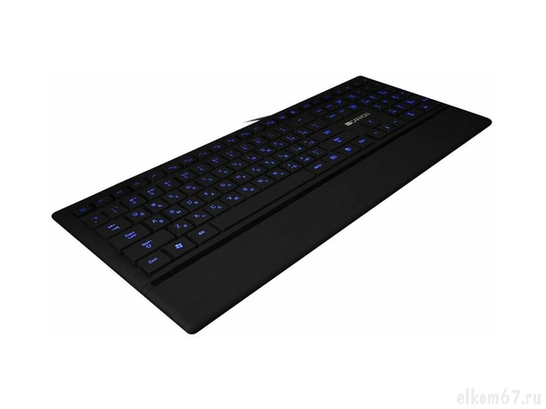  CANYON CNS-HKB6-RU Stylish slim USB multimedia keyboard, LED backlight, 111 keys, Black