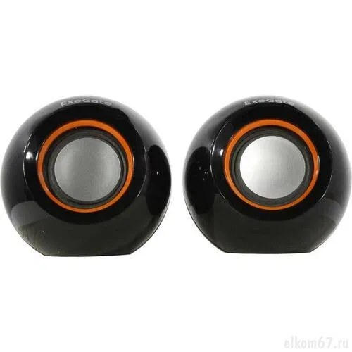 Колонки ExeGate EX287053RUS Disco 180 (питание USB, 2х3Вт (6Вт RMS), 100-20000Гц, черный)