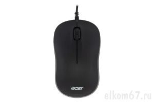 Мышь проводная Acer OMW140 черный оптическая (USB,1200dpi)