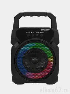 Портативная акустика Digma D-PS1500 черный 10W 500mAh, Bluetooth, FM, AUX 3.5mm, microSD, USB