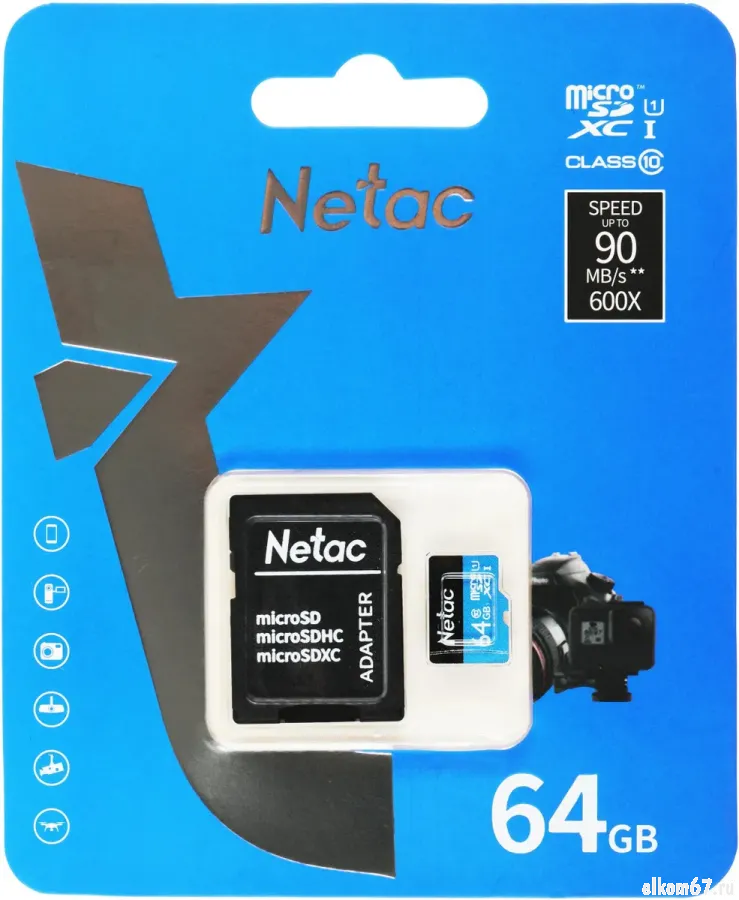   TransFlash 64Gb Micro SDXC Netac P500 ( 10